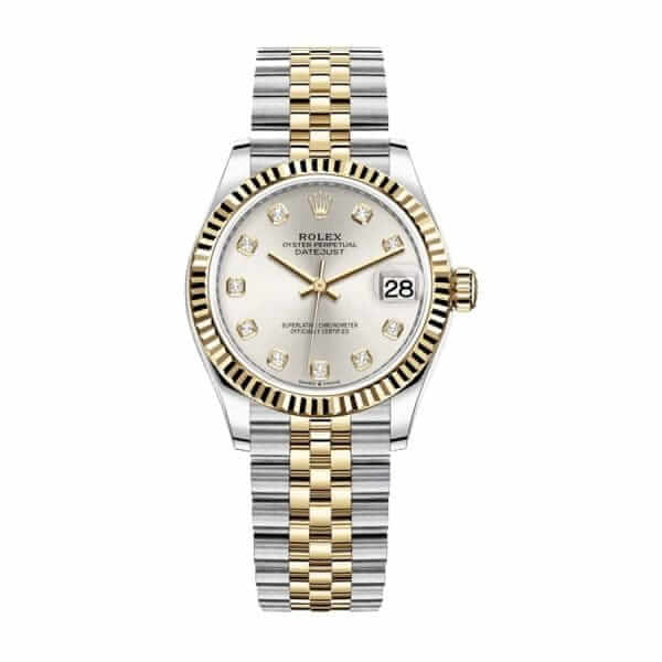 rolex-datejust-31mm-278273-steel-yellow-gold-automatic-silver-diamond-dial