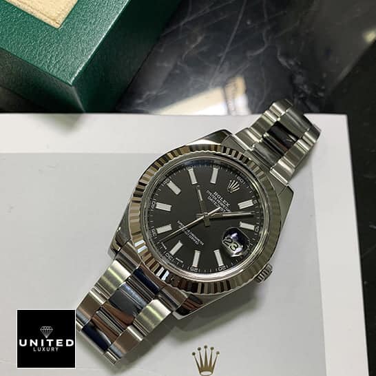Rolex Datejust II Automatic Black Dial on the Rolex Logo 116334BKSO  on the box