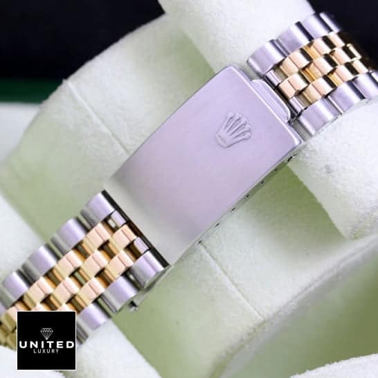 Rolex Datejust Stainless Steel 6 Rolex Datejust 16233 Stainless Steel Two Tone Jubilee Bracelet Fold Clasp on the Rolex logo