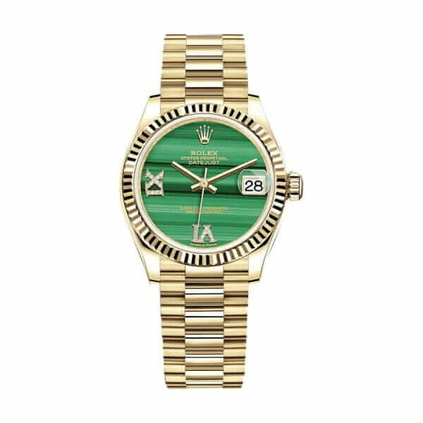 Rolex Datejust Gold Green Dial 