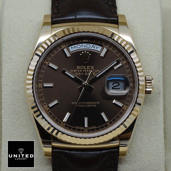 Rolex Day-Date 118135 V5 Brown Dial 2 Rolex Day-Date 118139 V5 Chocolate Dial
