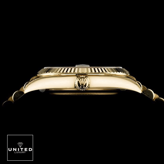 Rolex Day-Date 40 228238  Right Side Gold Crown Pusher