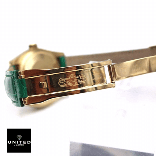 Rolex Day-Date 118138-0003  Green Bracelet open Fold Clasp