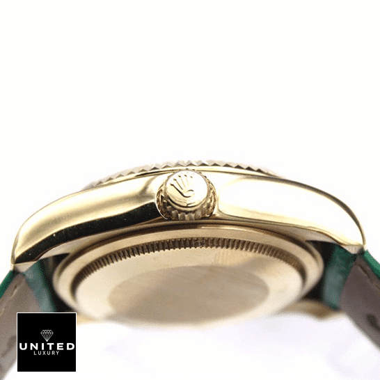 Rolex Day-Date 118138-0003  Gold Case Right side Crown Pusher