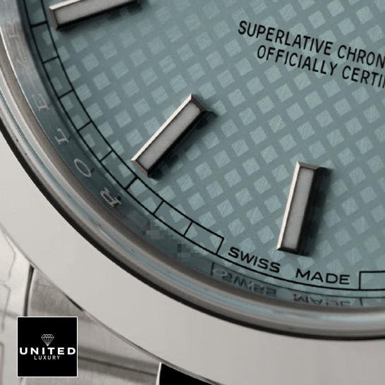 Rolex Day-date 228206 President blue dial  close view