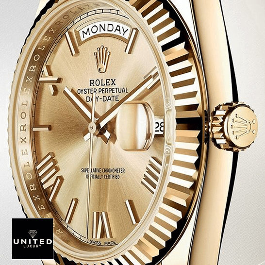 Rolex Day-Date II 228238-0007 KW Yellow Gold Champagne Dial 
