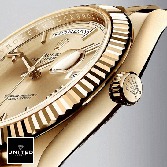 Rolex Day-Date II 228238-0007 Yellow Gold Case  Rightside Crown Pusher