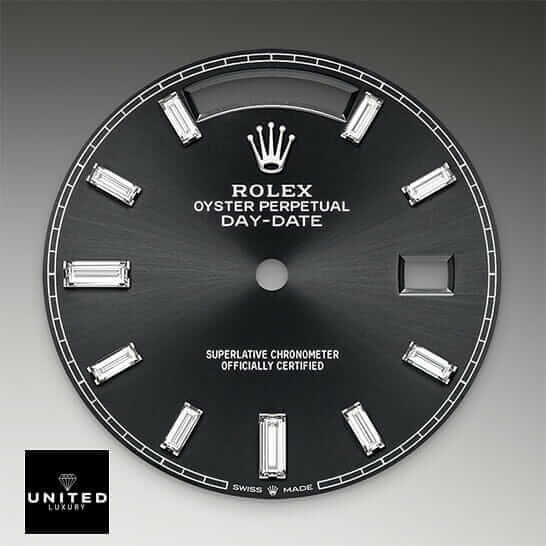 Rolex Day-Date 40 228349RBR-0002 Black dial with diamonds
