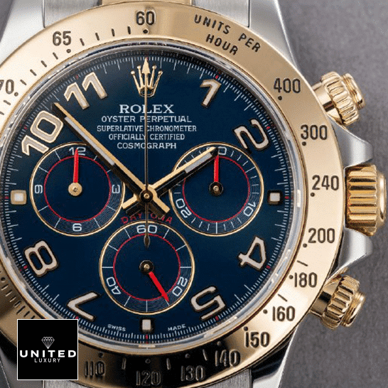 Rolex Daytona 116508-0004 Gold Bezel Button & Crown Pusher 