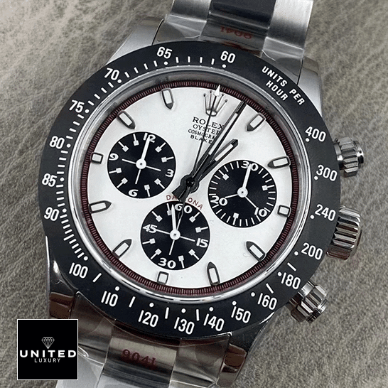 Rolex Blaken Daytona Cosmograph  stick makers black bezel white dial