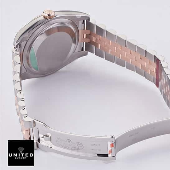 Rolex Datejust 36 116231 Two Tone Jubilee Bracelet  Open Fold Clasp on the table