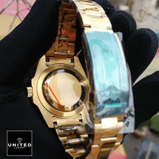 Rolex GMT Green Dial  Gold Bracelet and Clasp