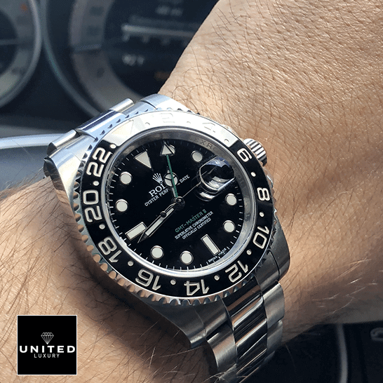 Rolex GMT-Master II 116710LN-0001 Black Dial Oyster 1 the guy's wearing a Rolex Gmt Master 11610LN-0001 .