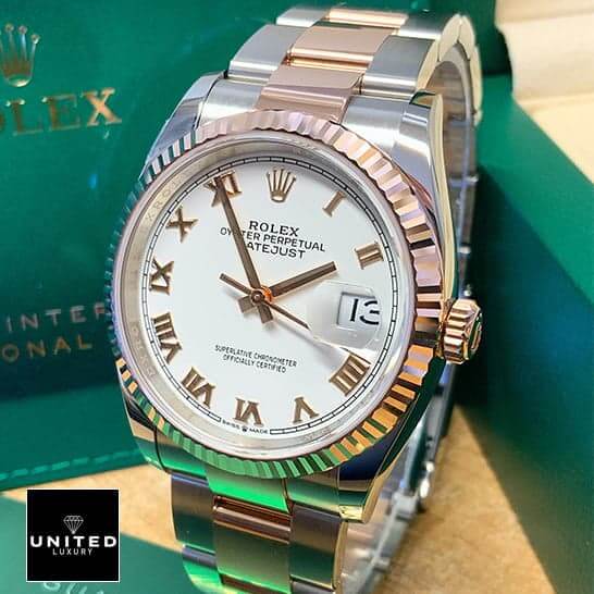 Rolex Datejust White Roman 1 Rolex Datejust 36 White Roman Dial Fluted Bezel