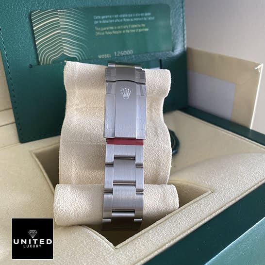 Rolex Oyster Perpetual 124300  Stainless Steel Oyster Bracelet on the Rolex Logo