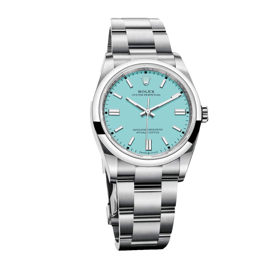 rolex-oyster-perpetual-aqua-dial-126000