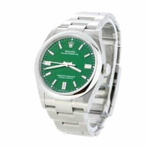 rolex-oyster-perpetual-green-dial-126000