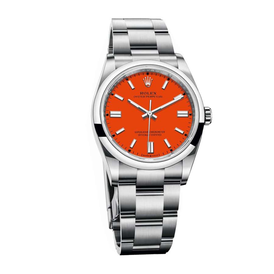 rolex-oyster-perpetual-red-dial-126000