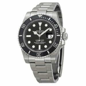 rolex-oyster-perpetual-submariner-black-dial-black-cerachrom-bezel-steel-mens-watch-116610ln-left