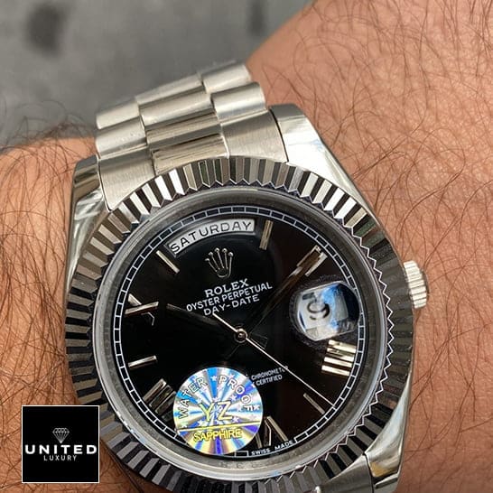 Rolex Presidential 5 Rolex Day Date II Presidential 218239 Silver Jubilee Bracelet