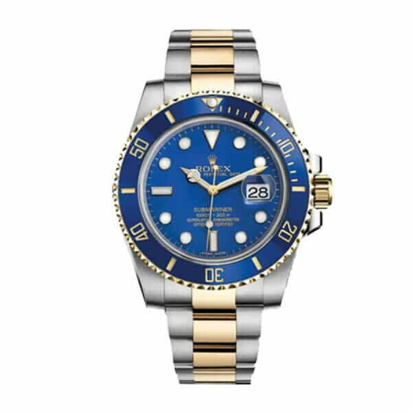 rolex-submariner-date-two-tone-blue-dial-16613