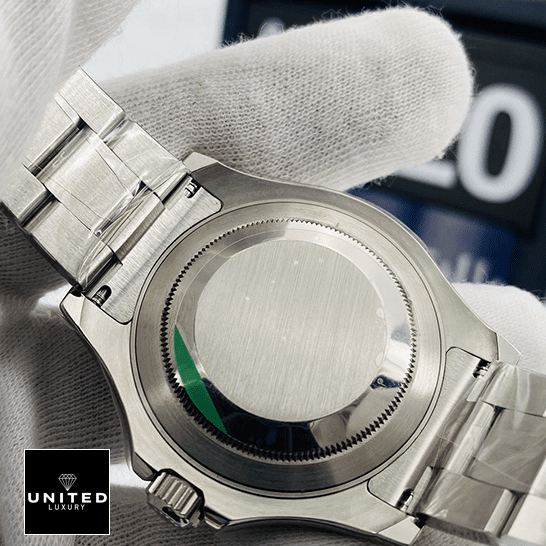 Rolex Yacht-Master 116622-0003 Platinum & Rhodium Dial 11 Rolex Yacht Master 116622 Stainless Steel Case on the hand