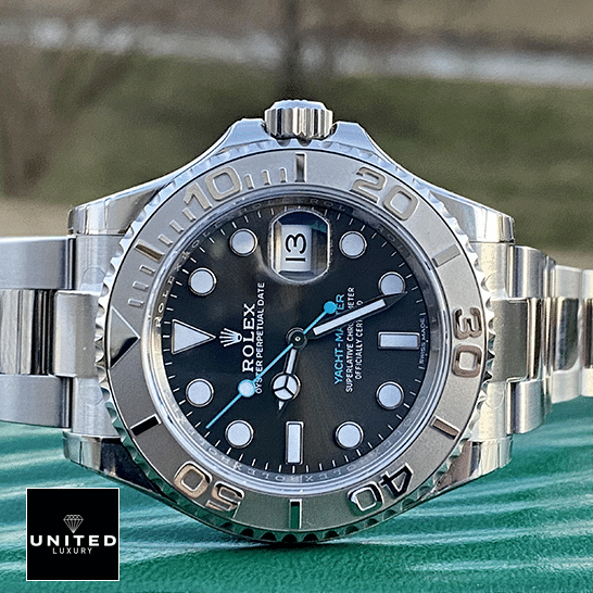 Rolex Yacht-Master 116622-0003 Platinum & Rhodium Dial 2 Rolex 116622-0003 Yacht Master Grey Dial on the rolex box