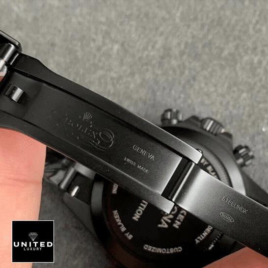 Rolex Blaken Daytona Date Open Fold Clasp 116520  on his hands