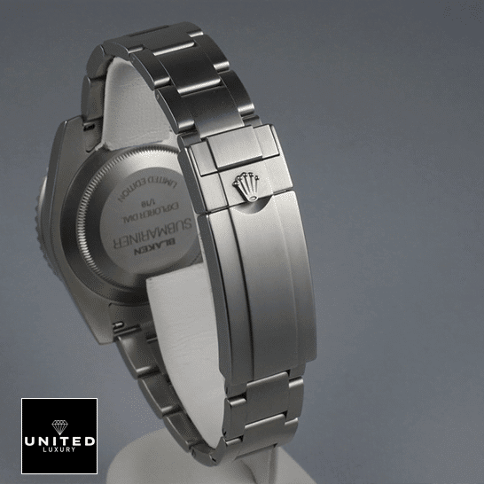 Rolex Submariner 6190 Blaken Black Dial 6 Rolex Submariner Stainless Steel Oyster Bracelet rolex logo on the buckle