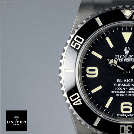 Rolex Submariner 6190 Blaken Black Dial 3 Rolex Blaken Submariner Black Bezel and Dial half view