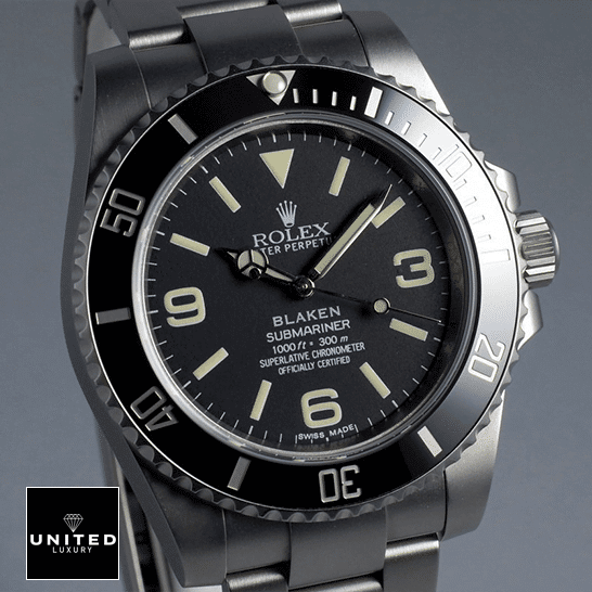 Rolex Submariner 6190 Blaken Black Dial 2 Rolex Blaken Submariner 6190 grey background