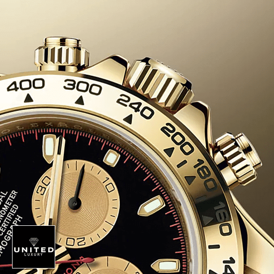 Rolex Cosmograph Daytona 116508-0009 Yellow Gold Crown Pusher 