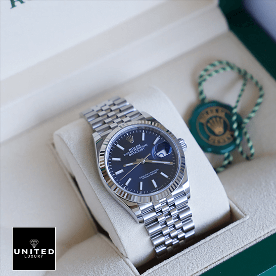 Rolex Datejust Jubilee 126334 Blue Dial  in the rolex box