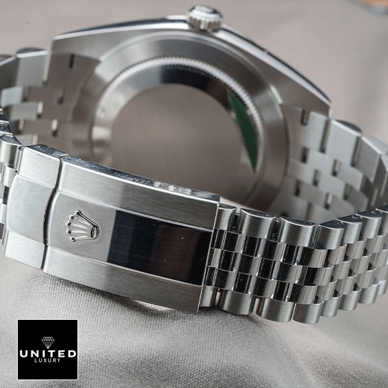 Rolex Datejust Stainless Stell Jubilee Bracelet  closed clasp back view