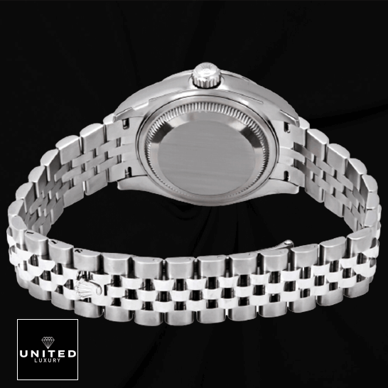 Rolex Datejust 279384 White Gold Stainless Steel Case  black background