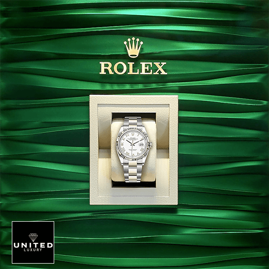 Rolex 126231 Datejust Steel Gold Roman  green rolex background