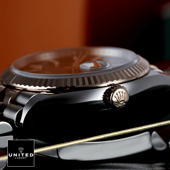 Rolex 126231 Steel Gold Grey Dial  stainless steel crown on the rolex logo