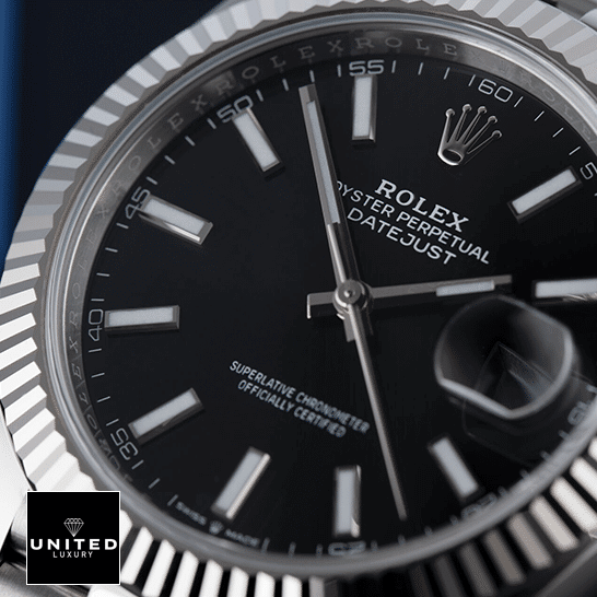 Rolex Datejust 126234 Black Gold  close analog view
