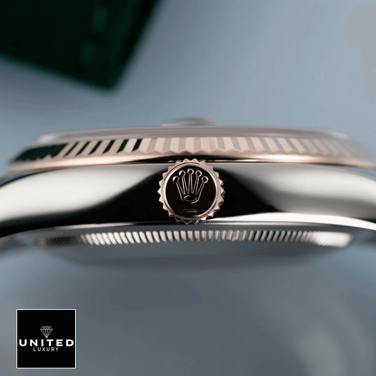 Rolex Datejust Sundust 126331-0010  Rose Gold Fluted Bezel & Crown Pusher