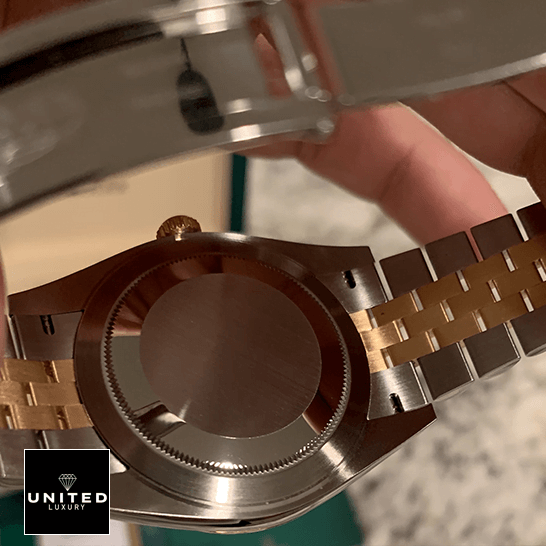 Rolex 126333 Stainless Steel Case Jubilee upside view