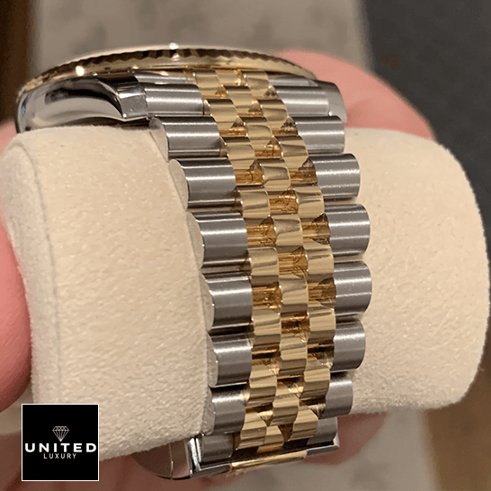 Rolex 126333 Yellow Gold Jubilee Bracelet close view