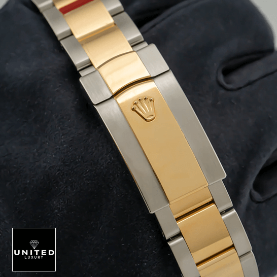 Rolex 126333 Yellow Gold Stainless Steel Oyster  closed clasp on the hand