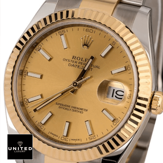 Rolex Datejust 126333  Champagne Dial stick indices and stick hands