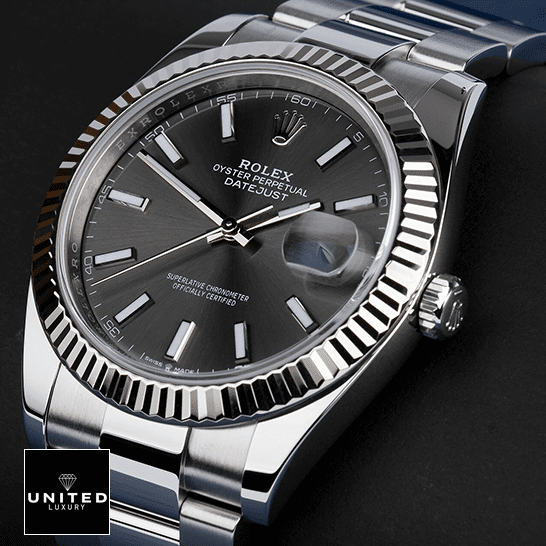 Rolex Datejust 126334-0013 Grey Dial Fluted Bezel