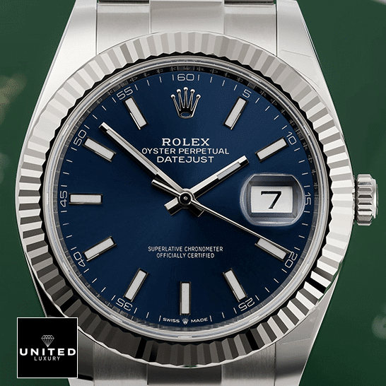 Rolex Datejust 126334 Steel Blue Dial Fluted Bezel 