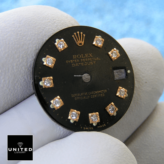 Rolex Datejust 12633BKDJ Black Dial Diamond Dot  on his hands