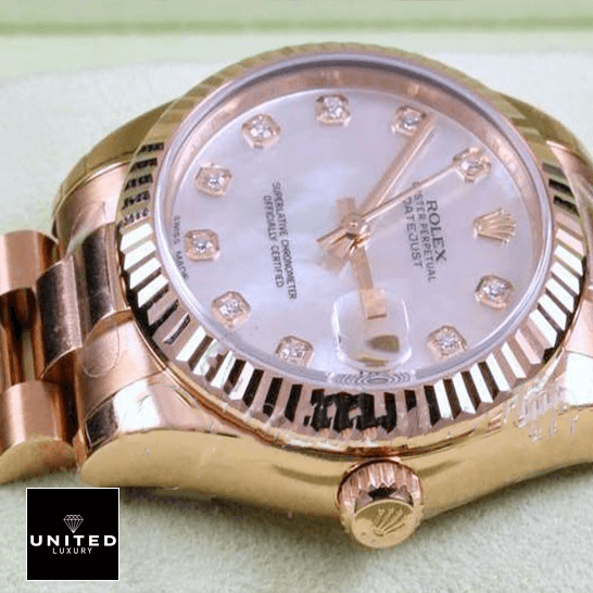 Rolex 178275 Rose Gold Diamond White Dial  in the box