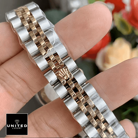 Rolex Everose Gold Jubilee Bracelet 278271  on the hand