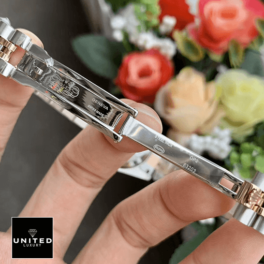 Rolex Datejust 278271 Everose Gold Bracelet  opened clasp