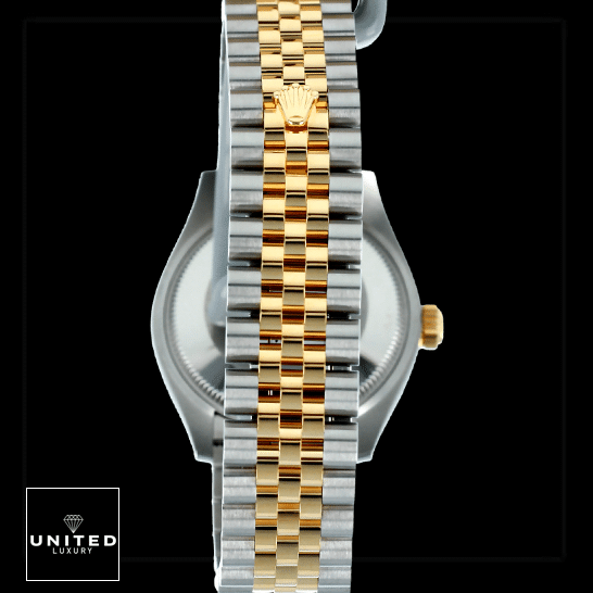 Rolex Datejust 278273-0020 Steel And Yellow Gold Jubilee Bracelet  Fold Clasp on the Rolex Logo